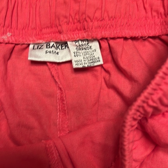 Hot Pink Draw String Waist Capri Pants Size Large - Picture 3 of 3